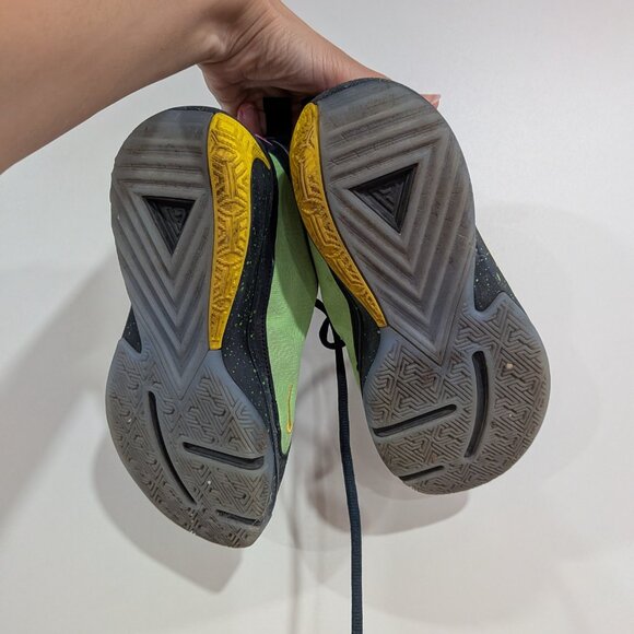 Nike Giannis Freak 5 Joker Sneakers Yellow Green Black Size 4.5 - Picture 4 of 8